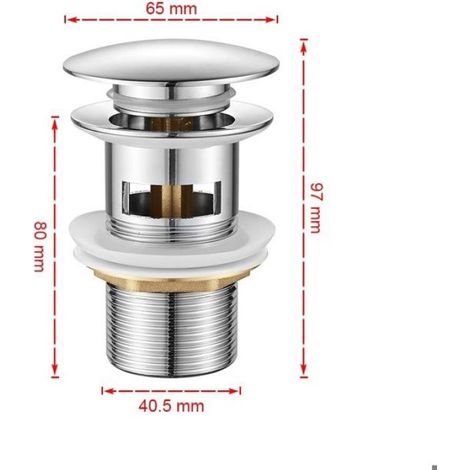 Bouchon de lavabo à clic - Ibergrif - M20502 - Couleur principale: Gris