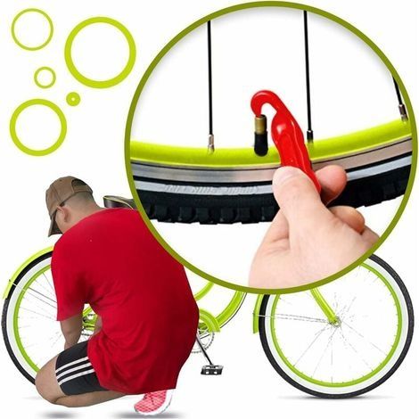 Fahrradreifenheber – Hochwertiger Hebel aus gehärtetem Kunststoff für Fahrradreparaturen – Unverzichtbares Werkzeugset für Rennradfahrer – Set (1/4)