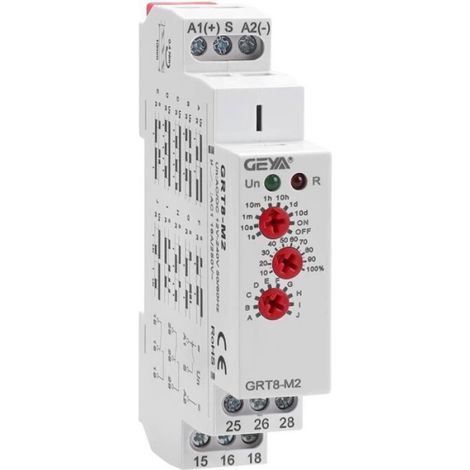 Relais temporisé multifonction - ZOR® - 16A - 10 fonctions - AC/DC 12V-240V - 2SPDTs - GRT8-M2 (1/5)