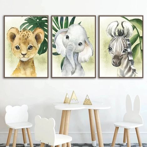 Lot de 3 tableaux élégants de 20 x 25 cm pour décorer les murs de votre chambre. (1/3)
