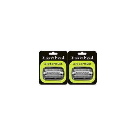 Têtes de rasage de rechange Braun Series 3 32B, têtes de rasage Braun S3 (2 pièces) (1/2)