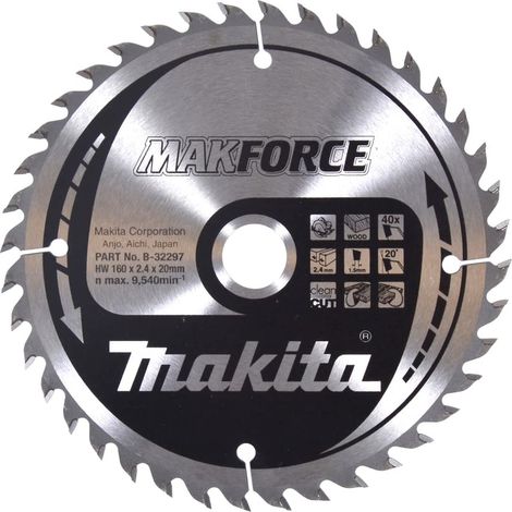 Makita B-32297 Lama Sega Circolare Makforce T.C.T. 160x20mm 40T Legno