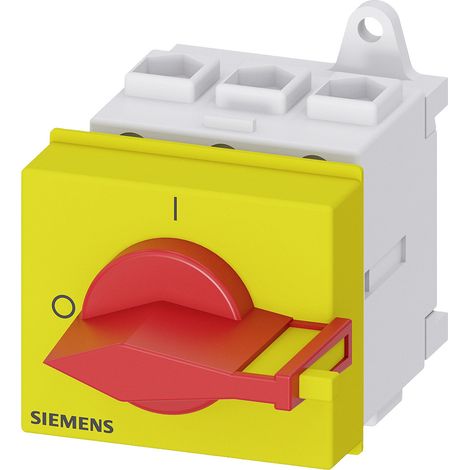 Interrupteur à coupure en charge rouge, jaune 3 pôles 16 mm² 25 A 690 V/AC Siemens 3LD21300TK13 (1/3)
