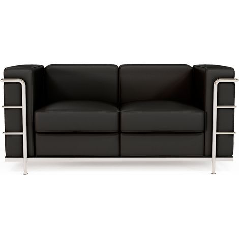 2-Sitzer Sofa - Bezug aus veganem Leder - Lecur