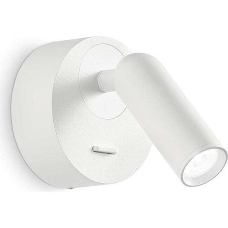 Applique Moderna Bean Round Metallo Bianco Led 3W 3000K Luce Calda (1/2)