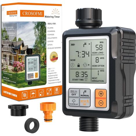 Automatic Watering Timer for Garden Connected Watering Tap Programmer/Child Lock Mode/Automatic (1/5)