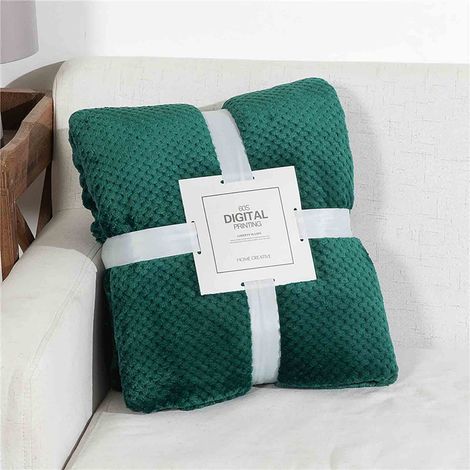 Couverture Polaire - 100 x 70 cm - Double Face Douce et Chaude - Pour Canapé Lit Bureau Voiture Camping - 1 Pièce (1/2)