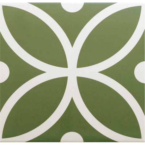 Carrelage sol / mur effet ciment à motif 20x20 cm RIVOLI - MONACO VERDE(vendu par boite de 1m2) (1/3)