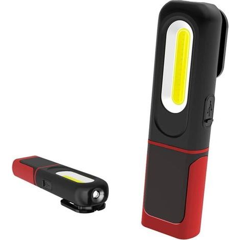 Rechargeable LED Work Light, 2 in 1 Inspection Lamp 5W COB LED Torch Lamp with Magnetic Base and Hook for Home Workshop Camping NPTERBL