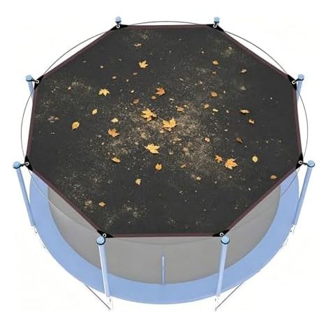 Trampoline Shade - Octagonal Heavy Duty Protection Sun Cover PU Material 380g-680g Fits 10ft 12ft 14ft – for Patio Pool Camping Garden Lawn Park Deck Outside Sports Rain UV Resistant (1/5)