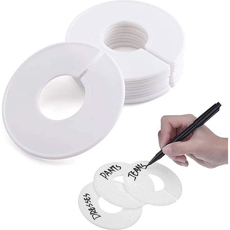 10 Pz Separatori di Dimensioni PorteVêtements, Separatori di Dimensioni Vestiti Round(Penna non inclusa) (1/5)