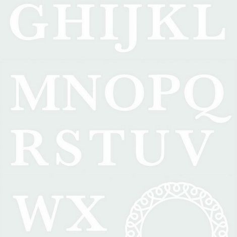 Stickers monogramme Majuscule et cercle décoratif blanc (1/5)