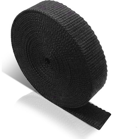 Sangle En Tissu - 5 M X 2 Cm - Noir - Pour Valises Sacs À Dos Et Fixation De Chargement - 1 Pièce (1/5)