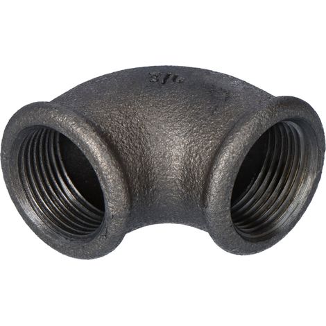 Coude 3/4", noir, A1, n° 6, n° 90 (1/4)