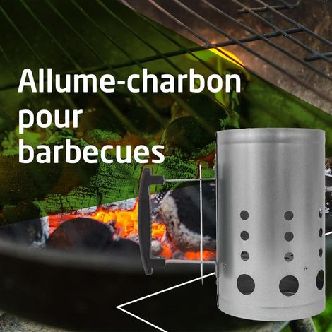 Accenditore per carbone (per barbecue) - Struttura in acciaio zincato - Manico in plastica resistente al calore - Dimensioni: 27 x 16 x 16 cm (1/4)