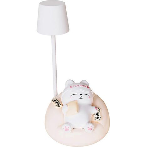 Mini-LED-Schreibtischlampe in Katzenform mit Dimmfunktion, Leselampe, 3 Leuchtmodi, USB-aufladbar, tragbares Nachttischlicht A (1/5)