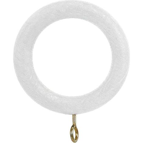 Anilla Madera Lisa Con Hembrilla 29x45 mm. Blanco