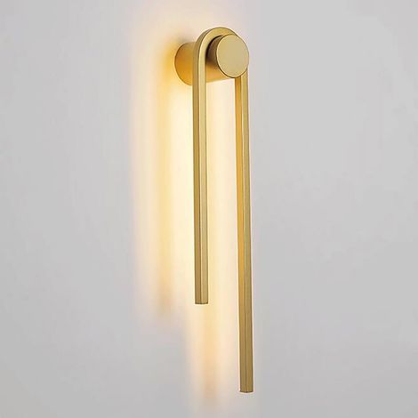 Applique murale linéaire, appliques murales en métal avec abat-jour en acrylique, appliques murales modernes à LED 3000K, applique murale d'éclairage décoratif de fond de salon, lampes de chevet de ch (1/5)