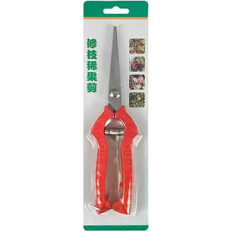 Sécateur à lames en acier inoxydable, outil de jardinage manuel, cisaille à plantes, noir, pour intérieur (1/4)