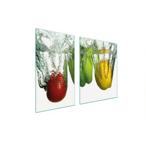 Glasplatte und Schneidebrett 100x52 Pfeffer (1/5)