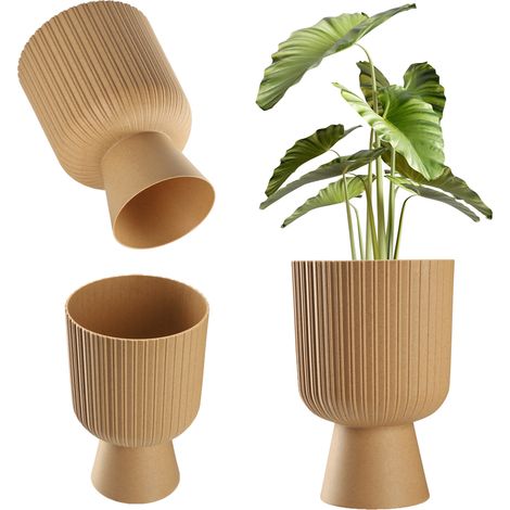 KADAX Blumentopf in Kelchform, Pflanzschale, 18 cm, Braun