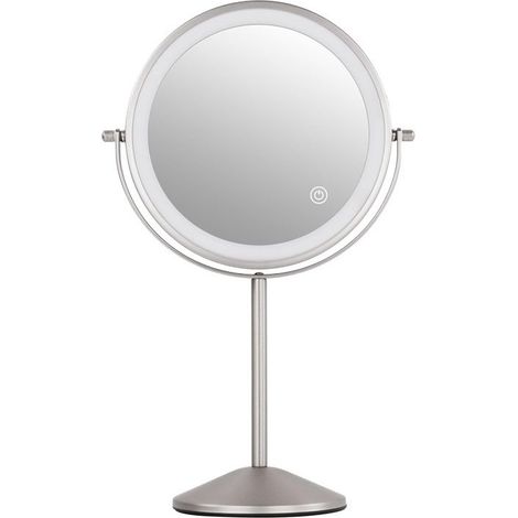 Miroir beauté avec éclairage Puissant, Rechargeable, Compact, grossissant x10, Double-Face,Miroir Compact avec Led (1/5)