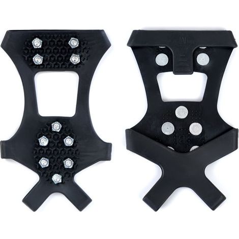 Crampones，Aptos para zapatos y botas，Clavos para orugas，Aptos para nieve y hielo，Crampones antideslizantes，Tallas 37-40，Negro (1/5)