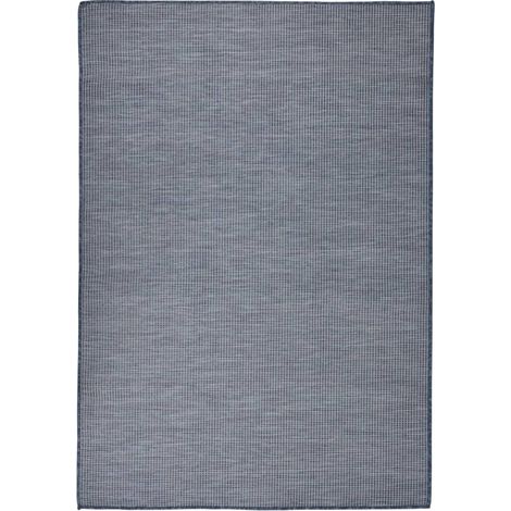 Tapis extérieur à tissage plat Terrasse Salon Cuisine - Tapis de jardin 140x200 cm Bleu BV924968 - BonneVie (1/5)