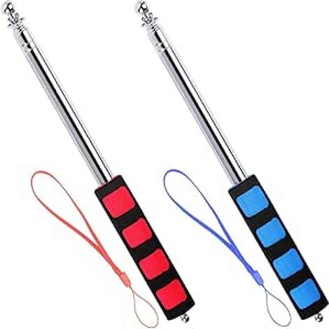 Mât À Drapeau - En Acier Inoxydable 304 - Réglable De 28 À 160 Cm - Double Système De Verrouillage - Poignée Ergonomique En Mousse EVA - Lot De 2 (1/5)
