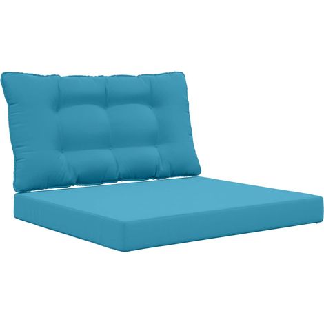 Maison Exclusive - Sofakissen für draußen 2 pcs Königsblau Polyes