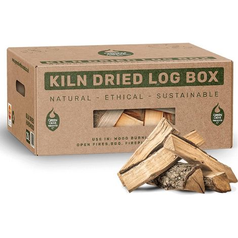 Green Olive Kiln Dried Hardwood Logs 27 Litre (1/3)
