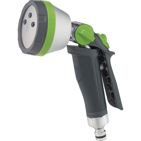 GEKA plus Multibrause 5S mit 5 Sprühbildern, Softgrip, Brausekopf Alu, 46.1000.9 (1/4)