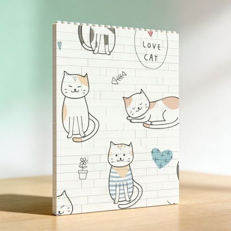 Cadre photo DIY en briques pour adultes, cadeau romantique (1/5)