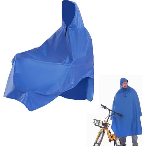 Capes de cyclisme imperméables, capuches de pluie pour vélo, ponchos de cyclisme unisexes imperméables et réutilisables, housses de pluie pour vélo avec capuche. (1/4)