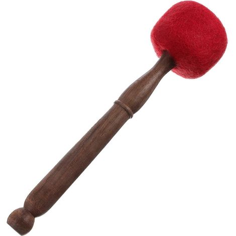 bâtonnet pratique de bol chantant en bois pour Bouddha-23x6.5x6.5cm-Red (1/3)