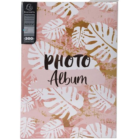Exacompta 62223E Album Buste 300 Foto 10x15cm Pastel Tropic-Formato 22,5x32,5cm, Disegno, 5 cm