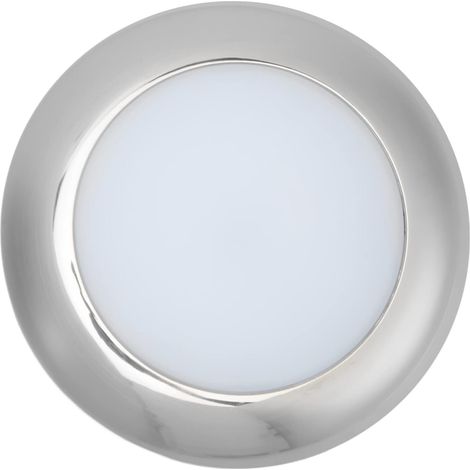 Dôme Lumineux LED Rond pour Intérieur de Bateau, Ultra Mince, étanche IP66, pour Yacht Marin, Camping-car, Caravane (1/4)