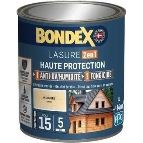 Bondex Lasur 2 en 1 incoloro satinado 1 litro