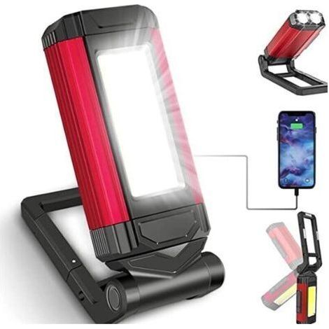 Powerful Rechargeable Work Light, LED Portable Lamp Workshop Lamp with Magnetic Base, Torch Lamp with IPX6 Waterproof, Garage and Camping (1/4)