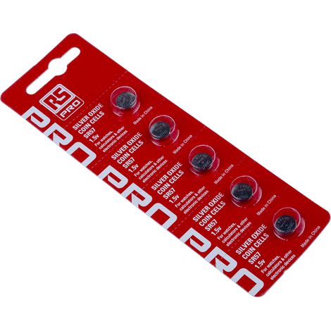 Pile bouton SR57 RS PRO, 1.55V, 9.5mm ( Prix pour Paquet de 5 ) (1/2)