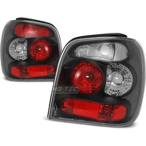 Paire de feux arriere VW Polo 6N 94-99 noir-27336494 (1/2)