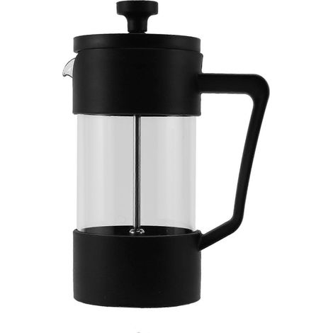 Cafetière à piston, en verre borosilicate épais, antirouille et compatible lave-vaisselle, noire (1/5)