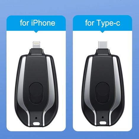 Power Bank Emergenza 1500mAh Portachiavi Caricabatterie Portatile tipo C/ IPHONE  IPHONE (1/5)