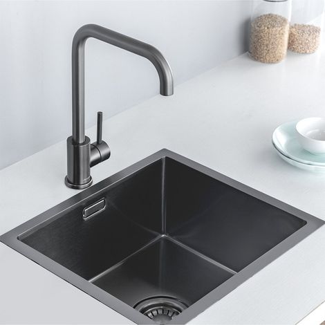 LOMAZOO Évier de Cuisine Anthracite Gun Metal 45x40 cm [LYNX] -