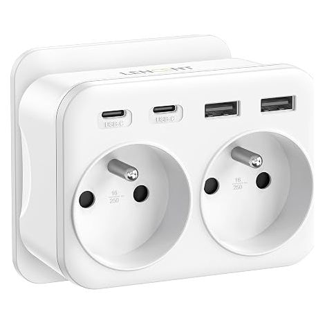 Prise USB Secteur, Chargeur Multiple, Multiprise Murale (1/5)