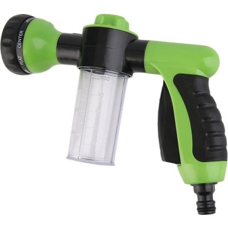 Pistolet d'arrosage pour Tuyau d'arrosage avec réservoir pour Savon ou Engrais - Jet Wash - Accessoire d'arrosage - 8 Modes d'arrosage - Pulvérisateur de Tuyau d'arrosage avec Distributeur (1/5)