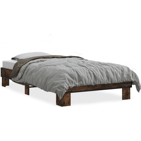 Maison Exclusive - Giroletto Rovere Fumo 100x200 cm in Legno Multistrato e Metallo (1/5)