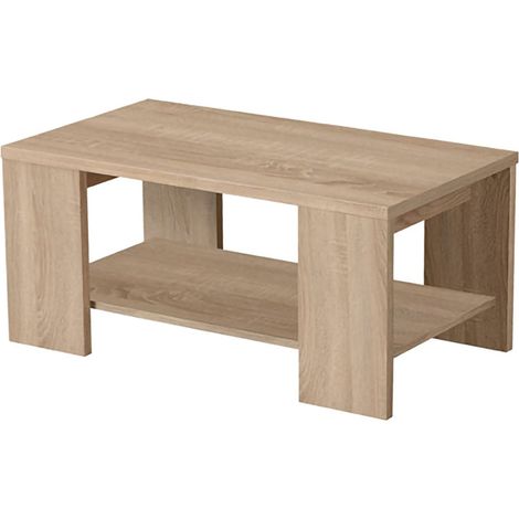 Couchtisch Piraino, ein Fach, rechteckig, Tischplatte Eiche Farbton, 90,5x50,5x41,5h cm Eiche Braun