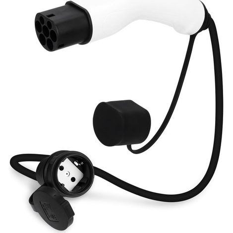 Dailygoody - Adaptador de carga tipo 2 a Schuko - 250V/16A, homologado por TÜV, cable de 50 cm (1/5)