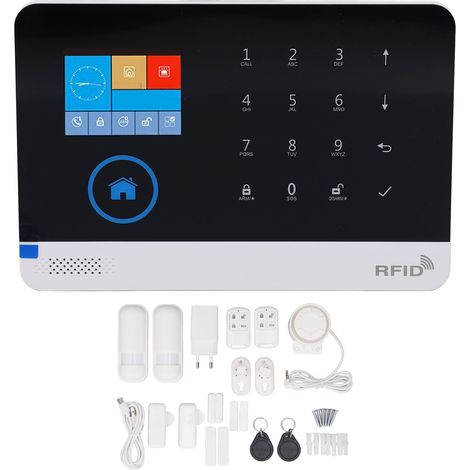 Système d'alarme maison intelligent PG103 WiFi GSM 4G avec application, capteurs porte fenêtre et détecteurs infrarouge inclus (1/5)